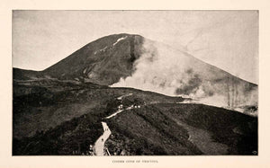 1904 Print Cinder Cone Vesuvius Italy Volcano Mountain Hillside Valley XGHA3