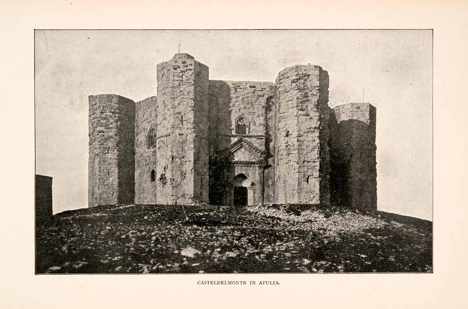 1904 Print Castel Monte Apulia Italy Castle Rome Emperor Frederick Hexagon XGHA3