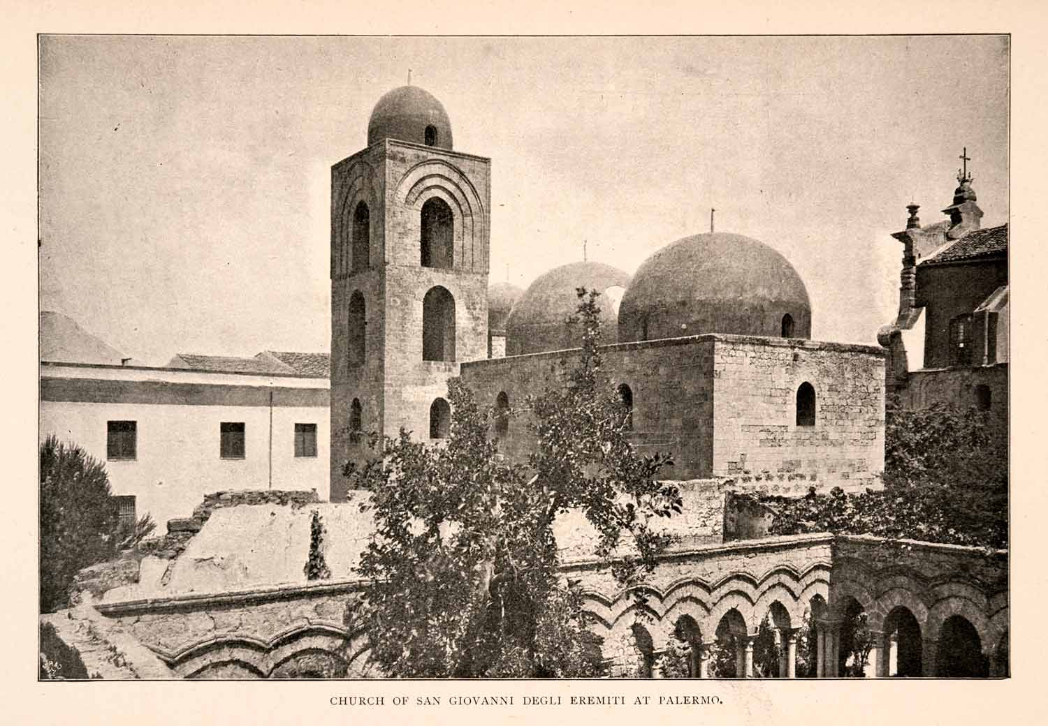 1904 Print Church San Giovanni Degli Eremiti Palermo Italy Cathedral XGHA3