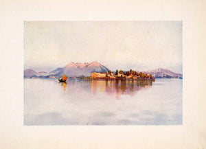 1908 Print Isola Bella Lake Maggiore Italy Cityscape Landscape Ella Du XGHA5