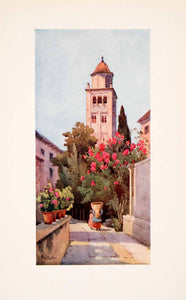 1908 Print Campanile San Giulio Orta Italy Bell Tower Ella Du Cane XGHA5