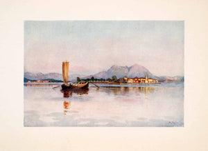 1908 Print Isola Pescatori Island Commune Italy Lake Maggiore Ella Du Cane XGHA5