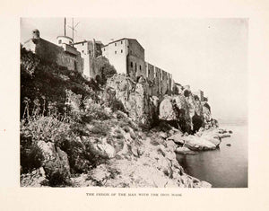 1905 Halftone Print Man Iron Mask Prison French Riviera Architecture Coast XGHA8