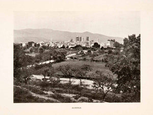 1905 Halftone Print Albenga Italy Riviera Pontente Cityscape Landscape XGHA8