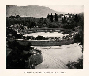 Halftone Print Roman Amphitheater Cimiez Nice Ruins Hotel Pavillion XGHA9