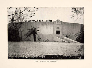 1903 Print Tower Silence Dakhma Zoroastrians Dead Bodies Mumbai Bombay XGHB2