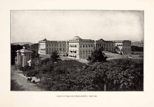 1903 Print Calcutta Kolkata India Government House Buildings Historical XGHB2