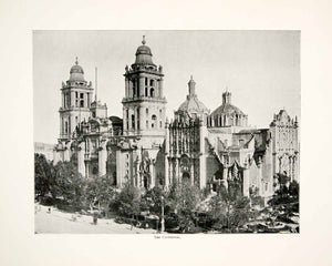 1897 Print Cathedral Mexico City Metropolitan Assumption Arciniega Claudio XGHC2