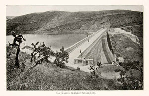 1897 Print Mexico Dam Manuel Gonzalez Guanajuato River Lerma Bajio XGHC2