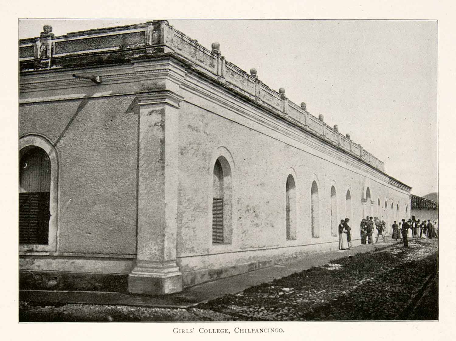 1897 Print Mexico Girl College Chilpancingo Indigenous People Historic XGHC2