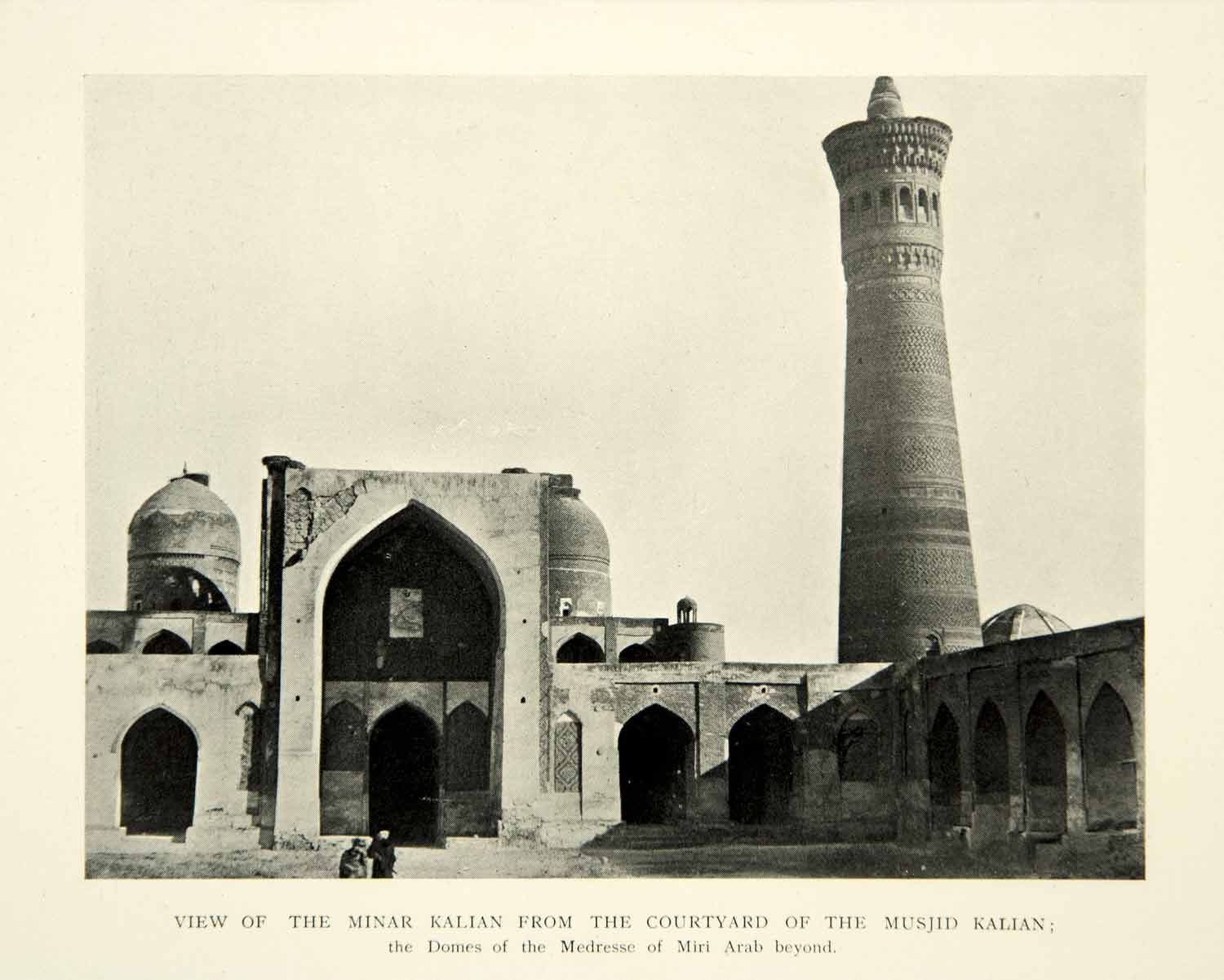 1898 Print Bukhara Minor Kalyan Courtyard Musjid Miri Arab Mosque Dome XGHD2