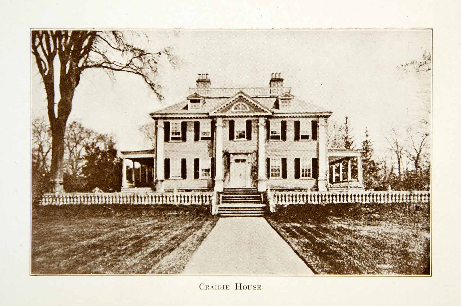 1916 Print Craigie House Longfellow Vassall Headquarters George Washington XGHD3