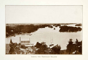 1916 Print Thousand Islands Archipelago Aerial View Saint Lawrence River XGHD3