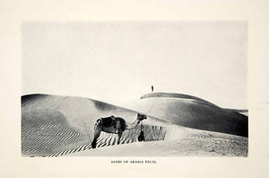 1932 Print Sands Desert Camel Arabi Felix Bertram Thomas Dune Middle East XGHD7