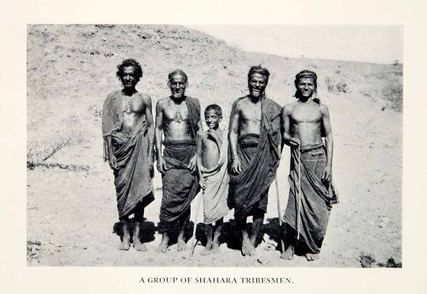 1932 Print Shahara Tribesmen Ethnic Native Arabia Felix Desert Middle East XGHD7