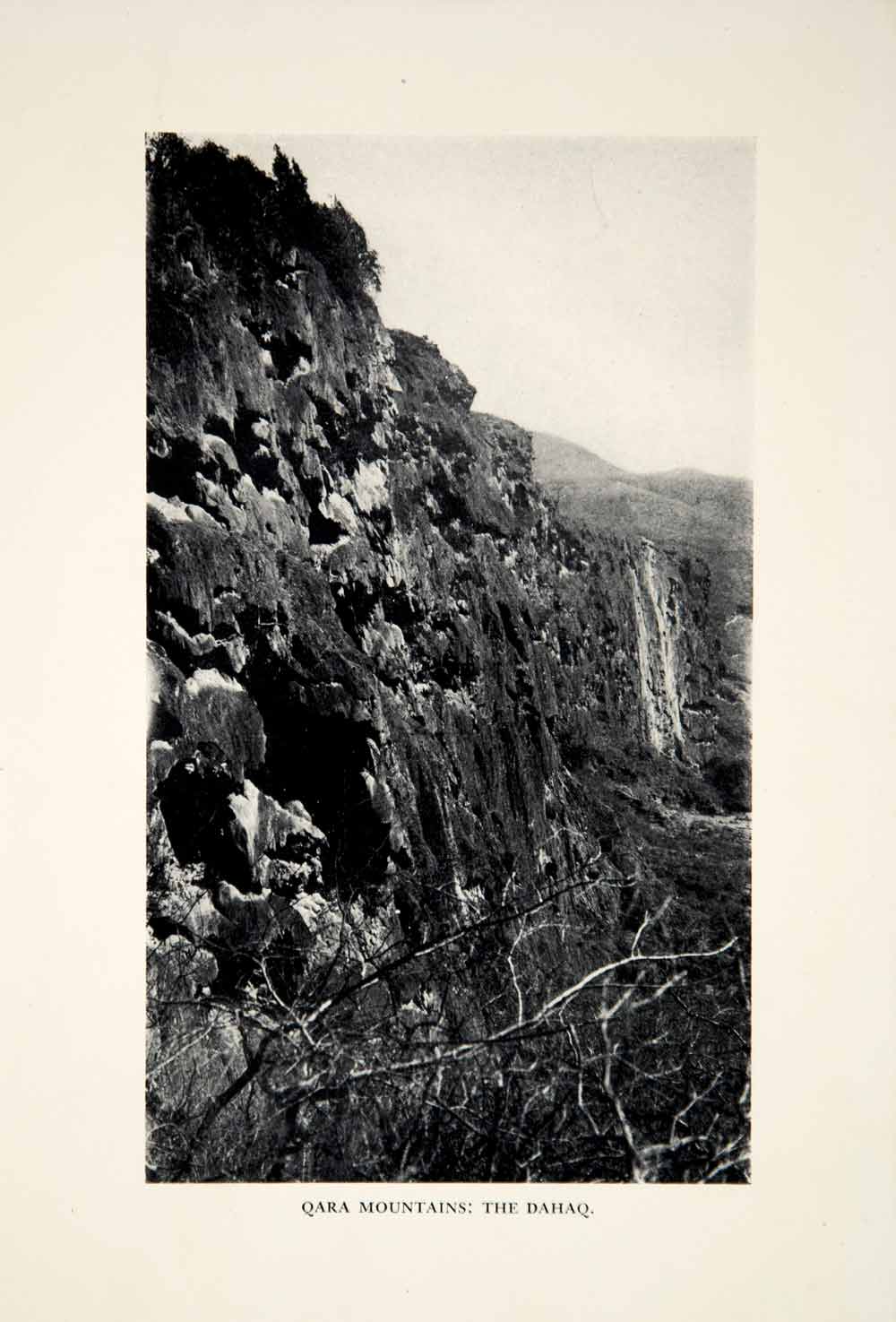 1932 Print Qara Mountains Dahaq Abyss Arabia Felix Landscape Middle East XGHD7