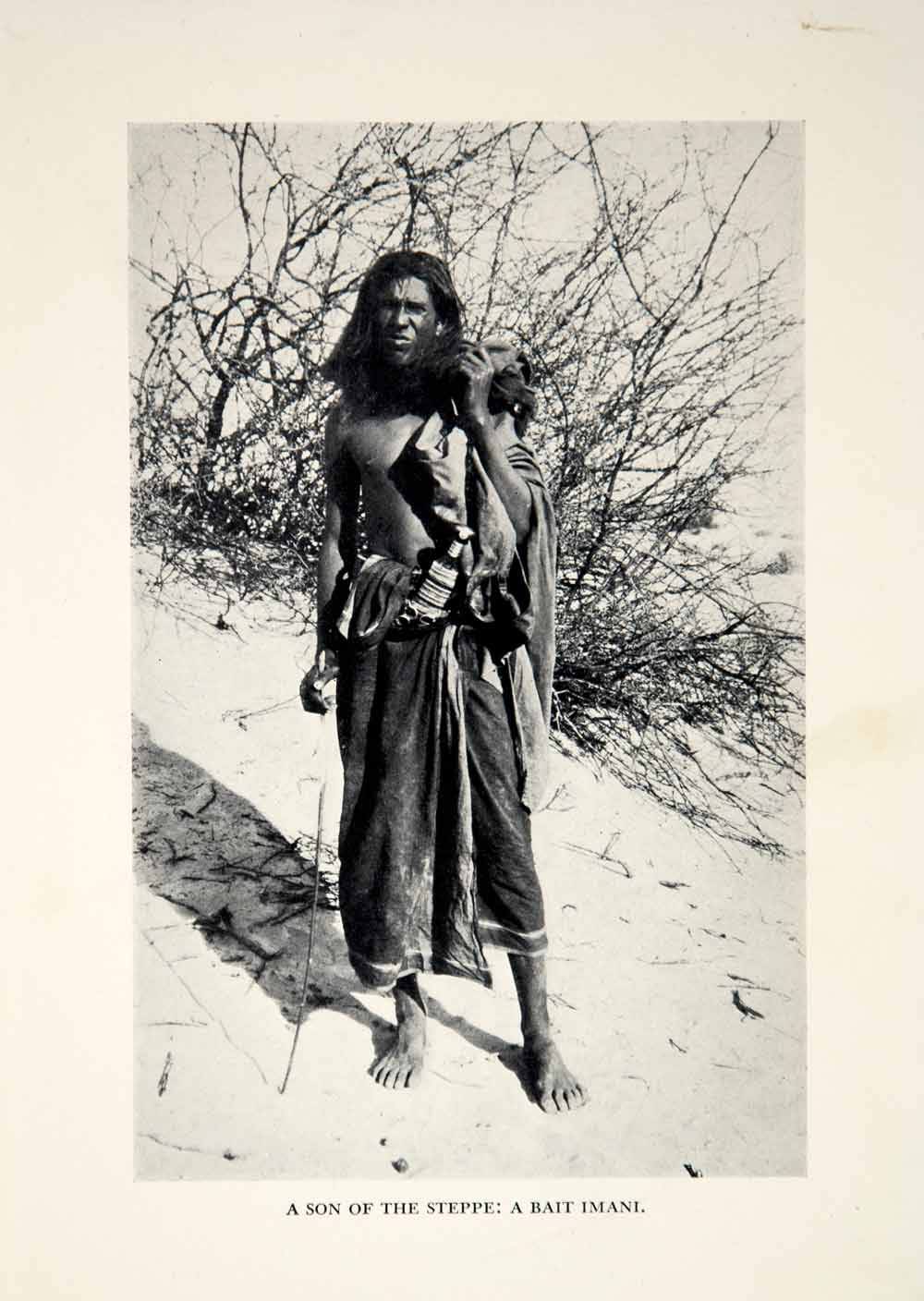 1932 Print Bait Imani Desert Sand Native Costume Man Portrait Middle East XGHD7