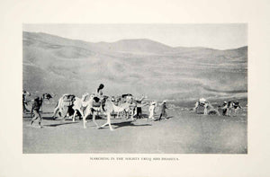 1932 Print Caravan Camel Dune Adh Dhahiya Yemen Arabia Felix Middle East XGHD7