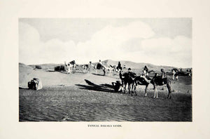 1932 Print Dakaka Desert Dunes Caravan Camels Dromedaries Middle East XGHD7