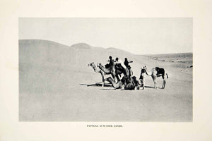 1932 Print Suwahib Desert Sands Caravan Camels Dunes Middle East Landscape XGHD7