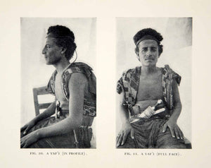 1932 Print Yaf'i Tribesman Traditional Profile Costume Dagger Middle East XGHD7