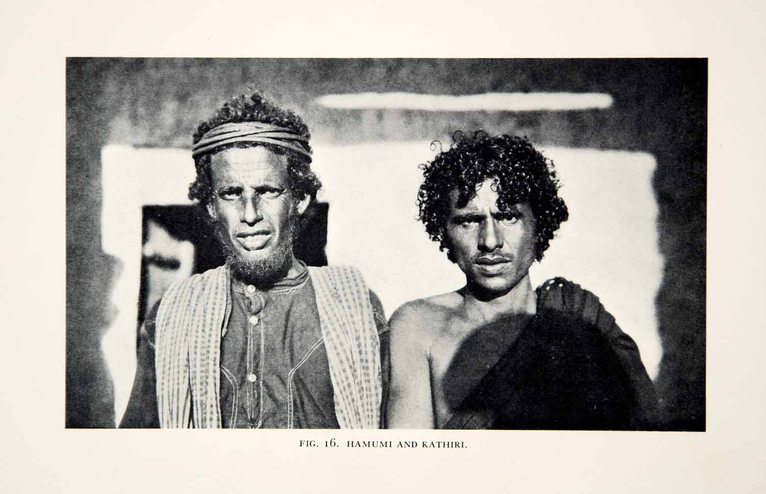 1932 Print Hamumi Kathiri Natives Men Portrait Faces Middle East People XGHD7