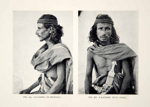1932 Print Kathiri Tribesman Portrait Dagger Profile Ethnic Middle East XGHD7