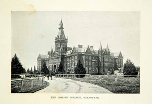 1910 Print Ormond College Melbourne Australia Historical Landmark Image XGHD8