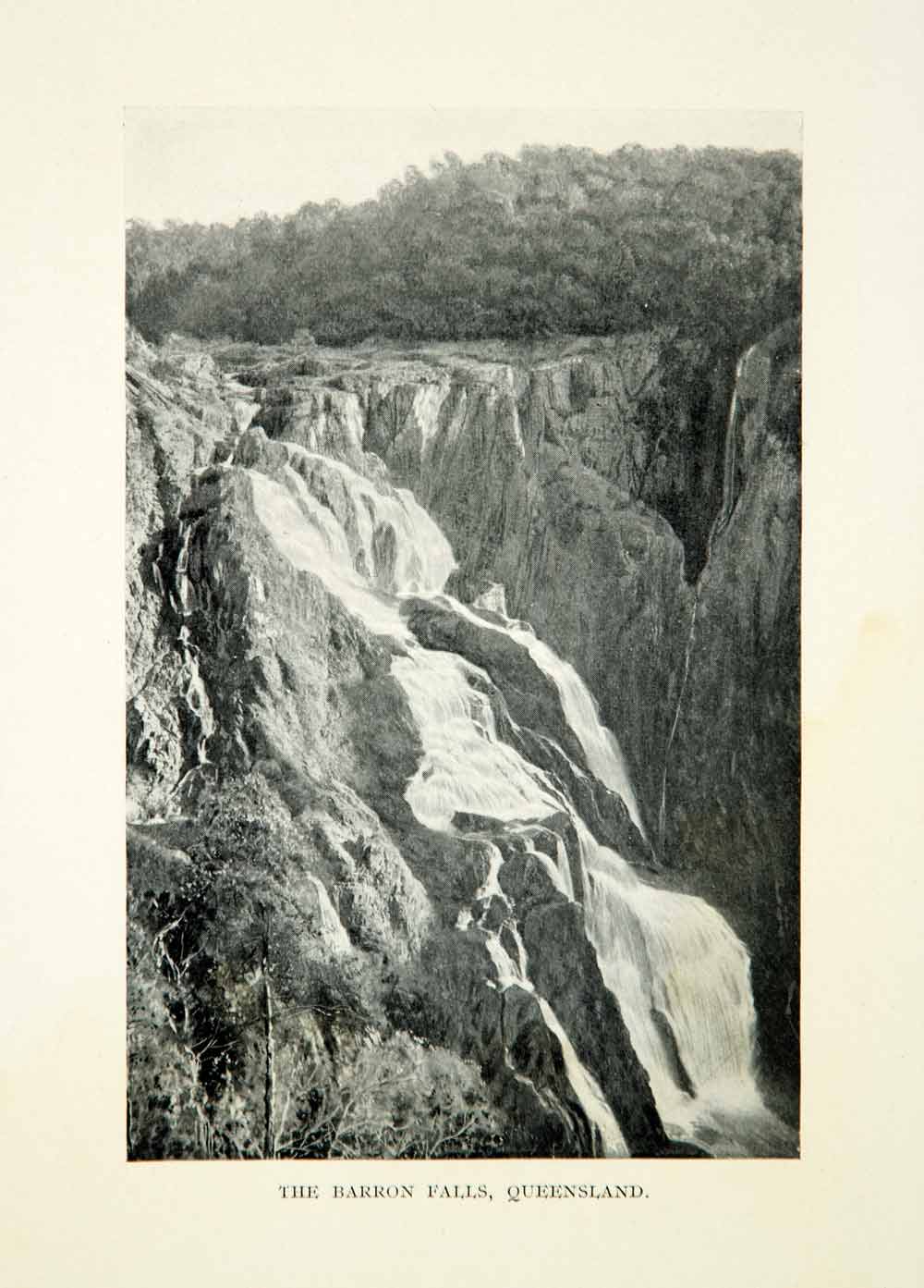 1910 Print Barron Falls Queensland Natural History Australia Landmark XGHD8
