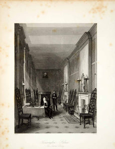 1845 Steel Engraving Jarvis Kensington Palace Sussex Library London XGHD9
