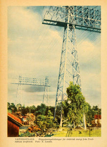 1936 Print Vastergotland Sweden Trollhattan Electric Energy Plant R. Lundin XGI1