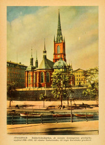 1936 Print Riddarholmen Church Swedish Monarch Burial Stockholm Sweden XGI1