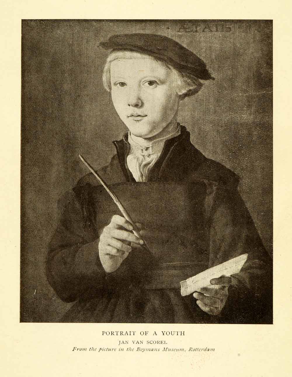 1906 Print Jan Van Scorel Portrait Scholar Dutch Renaissance Romanist XGI6
