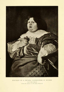 1906 Print Bartholomeus Van Der Helst Gerard Bicker Obesity Portrait XGI6
