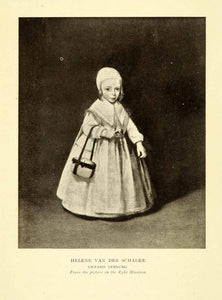 1906 Print Gerard ter Borch Helena Van Der Schalcke Child Portrait Dutch XGI6