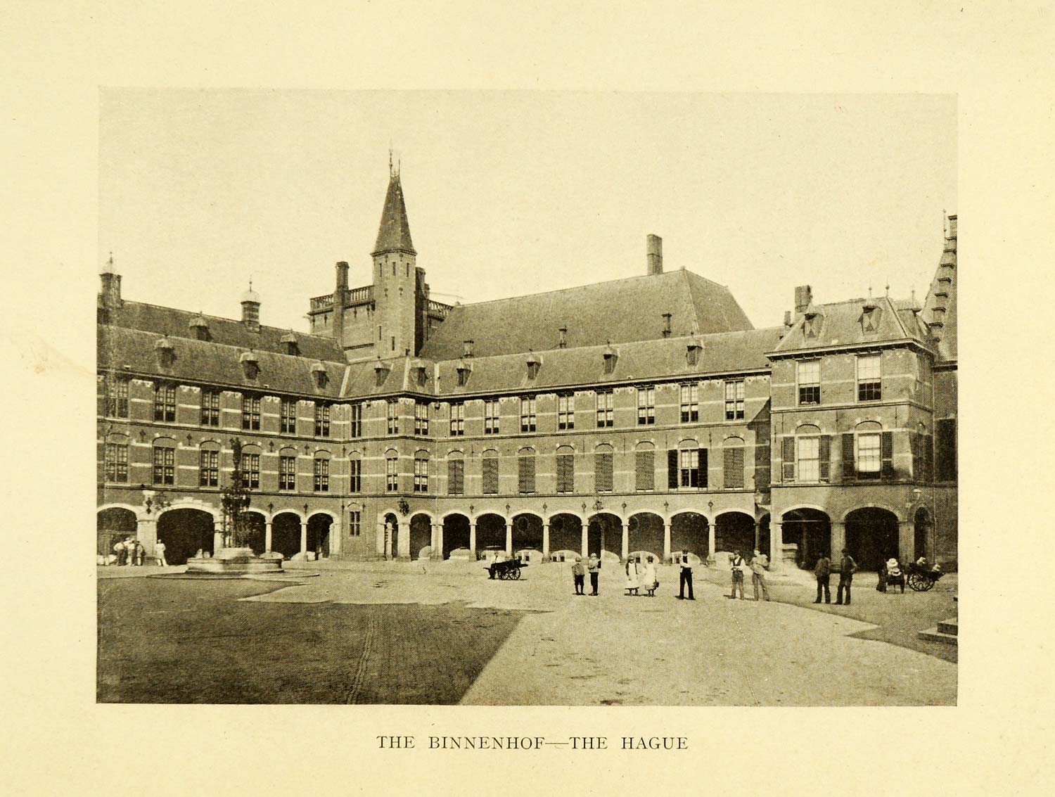 1913 Print Binnenhof Hague Architecture Dutch Netherlands Square Politics XGI7