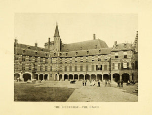 1913 Print Binnenhof Hague Architecture Dutch Netherlands Square Politics XGI7