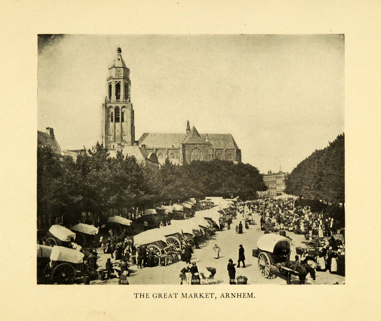 1906 Print Great Market Arnhem Netherlands Gelderland Bazaar Marketplace XGI9