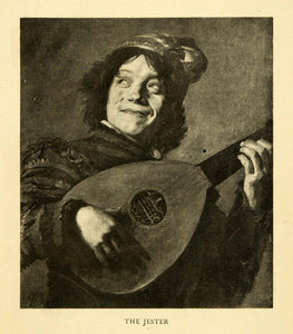 1906 Print Jester Lute Frans Hals Portrait Dutch Musician Buffoon XGI9