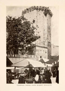 1908 Print Split Spalato Croatia Tower Diocletian Venetian Palace Prison XGIA1