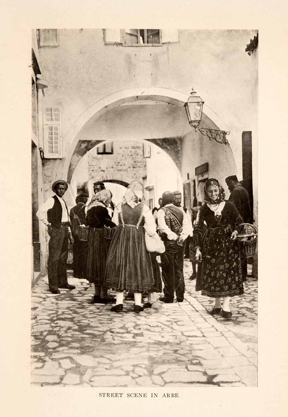 1908 Halftone Print Arbe Rab Island Croatia Holbach Adriatic Sea Costume XGIA1