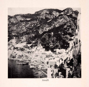 1912 Print Amalfi Italy Campania Gulf Salerno Ravine Monte Cerreto Cliff XGIA2