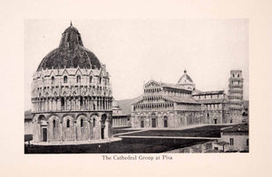 1912 Print Cathedral Pisa Italy Tuscany Medieval Church Architecture Dome XGIA2