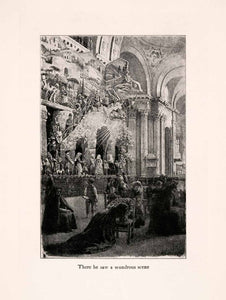 1907 Print Ernest Peixotto Wonderous Scene Stage Church Santa Maria XGIA5