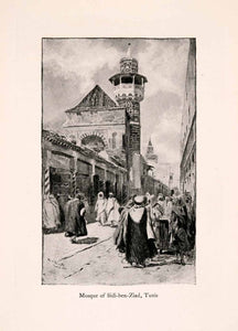 1907 Print Ernest Peixotto Mosque Sidi-ben-Ziad Tunis Tunisia Religion XGIA5