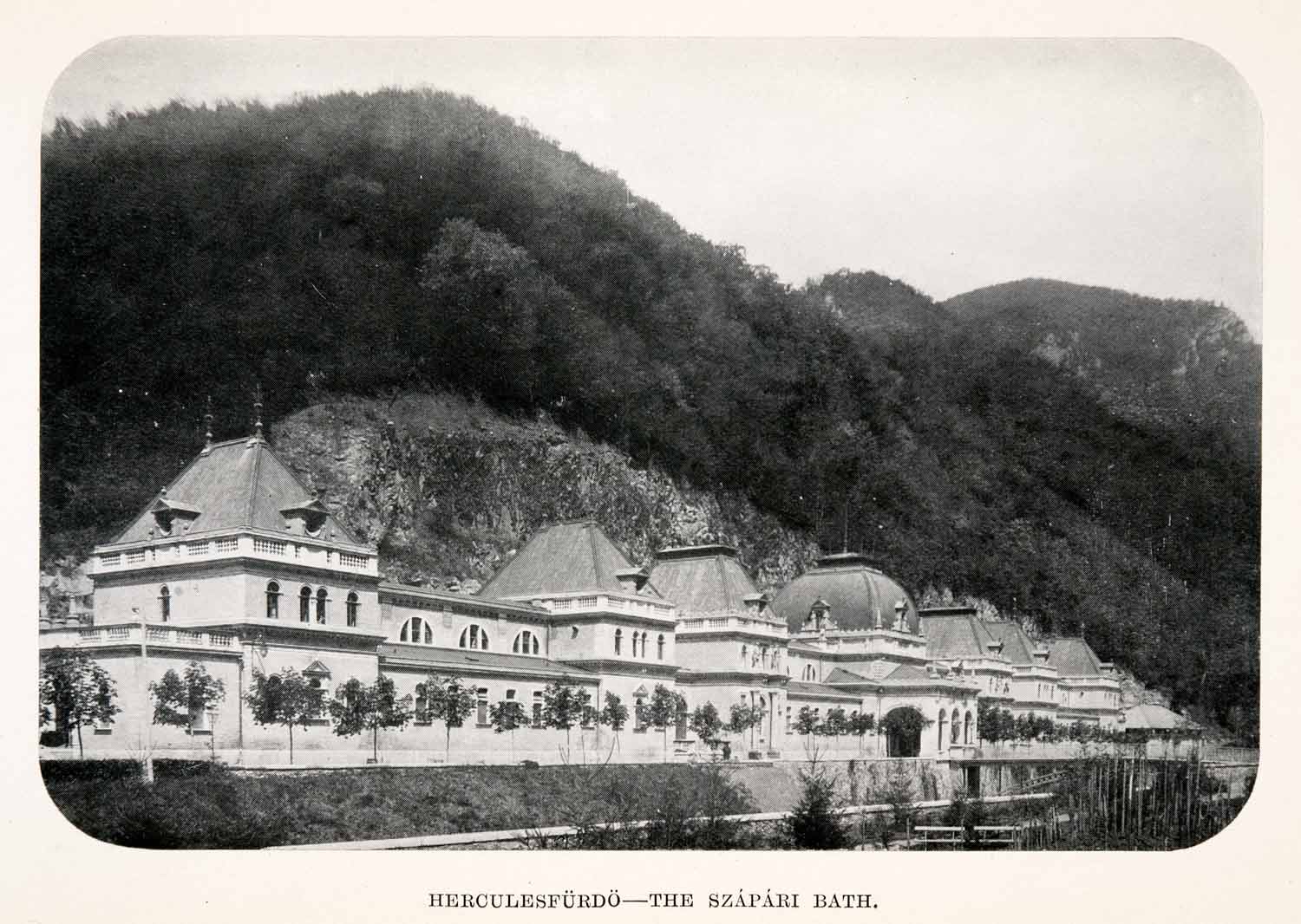 1907 Halftone Print Romania Herkulesfurdo Herculesfurdo Spa Bath Thermal XGIA6