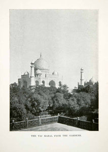 1907 Print Taj Mahal Agra India Asia Mausoleum Shah Jahan Mumtaz Dome XGIB1