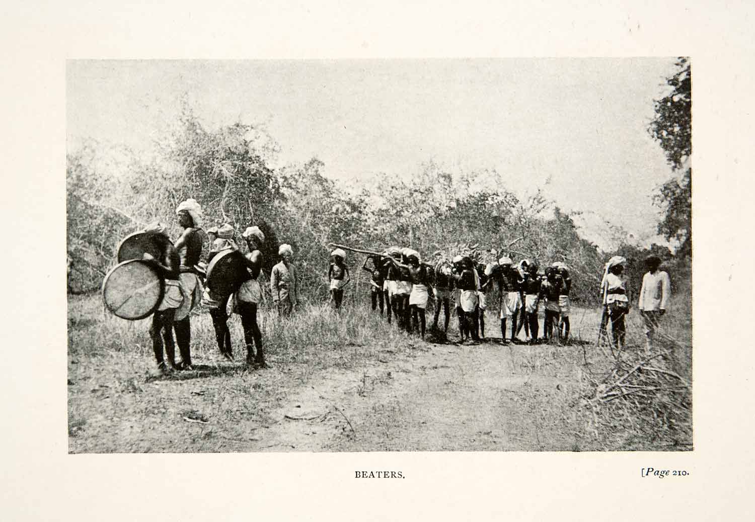 1900 Print Netanya Israel Drum Beaters Cultural Natives Nathania Historic XGIB8