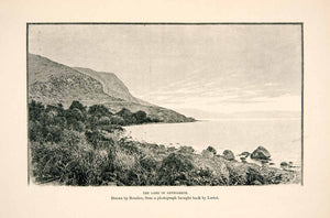 1897 Print Freshwater Lake Genesareth Sea Of Galilee Landscape Shore XGIC1 - Period Paper
