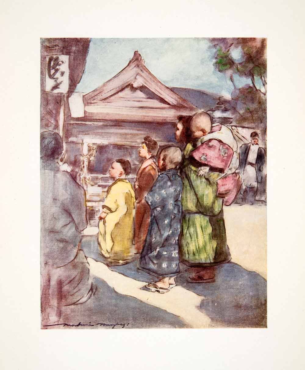 1905 Color Print Mortimer Menpes Art Oriental Japan Asia Play Live XGIC2